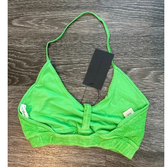 NWT Vintage Souls Resort Bra Crop Top Size Medium In Electric Green - Picture 5 of 5